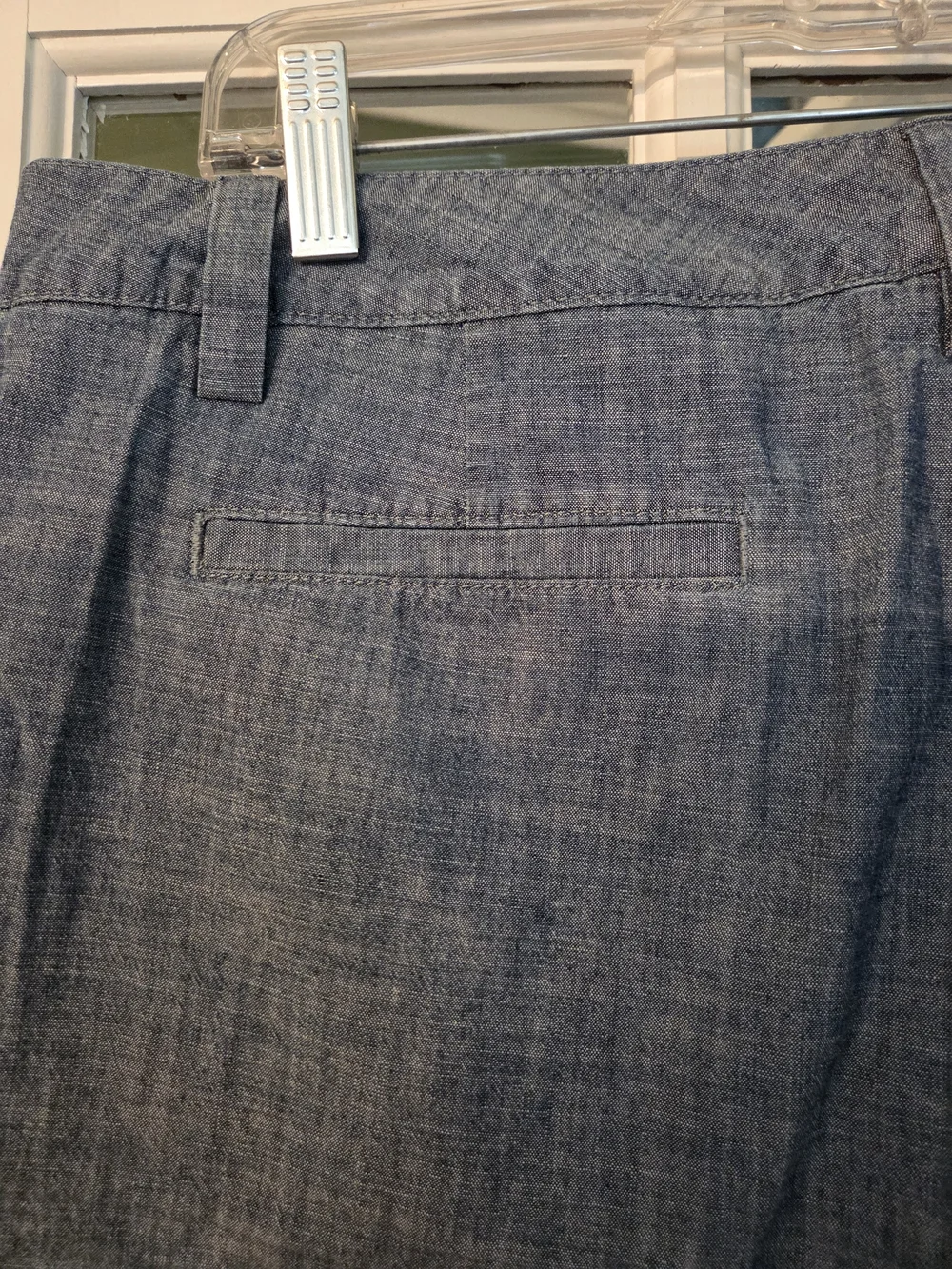 Lands' End Women's Chambray Bermuda Shorts - Light Blue - Size 12 - Picture 10 of 10